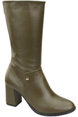 Obuv Dámské kozačky Olive to Half tele přírodní kůže 189 ElitaBut