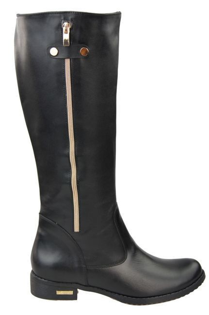 Dámské boty z přírodní kůže Black 884 ElitaBut