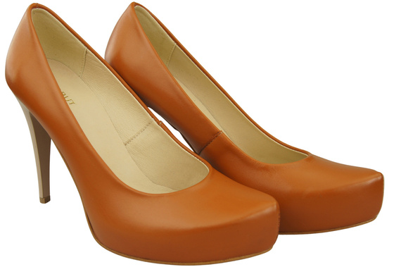 Dámská obuv Červené lodičky Stiletto z přírodní kůže 205 ElitaBut