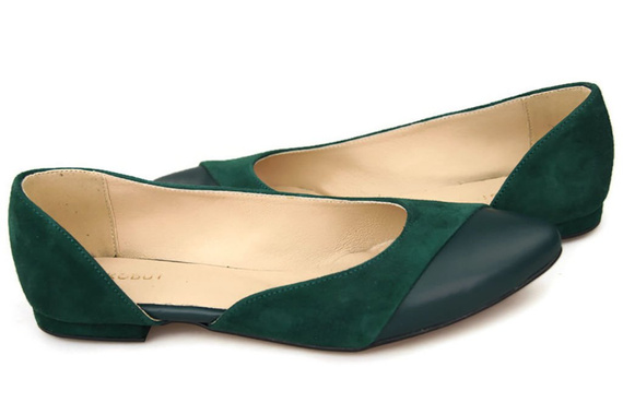 Dámské boty Balerina Malachite přírodní kůže Semiš 146 ElitaBut