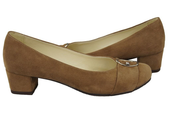 Dámská obuv Olive Natural Leather Suede pumps 135 ElitaBut