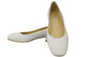 Pohodlná dámská obuv White Flats Natural Leather 204 ElitaBut