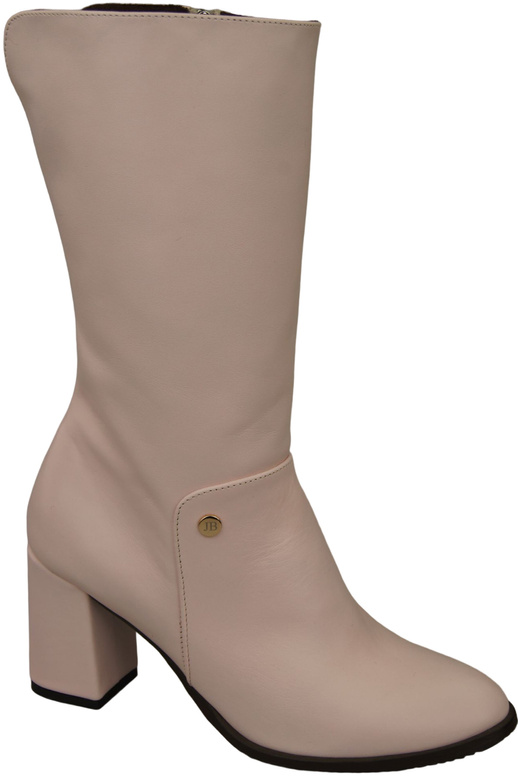 Obuv Dámské kozačky Powder pink do půli stehna z přírodní kůže 189 ElitaBut