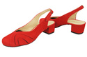 Dámská obuv Přírodní semišové sandály Červená 842 Z ElitaBut