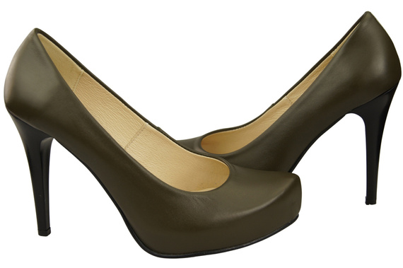 Dámská obuv Olive Leather Stiletto pumps 205 ElitaBut