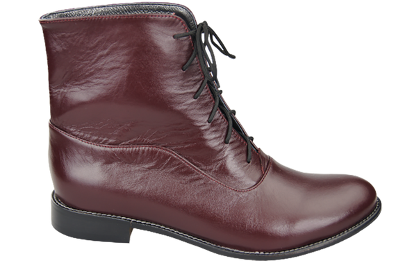 Dámské boty Maroon Jaro/podzim přírodní kůže 155 L ElitaBut