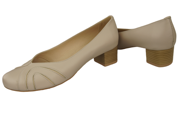 Dámská obuv Dámské kožené lodičky Cappuccino Lico 786 ElitaBut