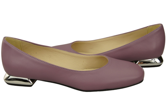 Ploché dámské boty Boty Lila Ozdobný podpatek Přírodní kůže 209 ElitaBut