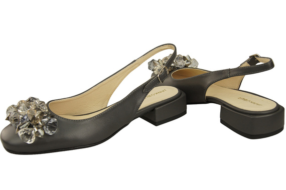 Dámská obuv Graphite sandály s krystaly Přírodní kůže 215 ElitaBut