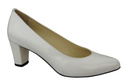 Dámská obuv Dámské kožené lodičky White Lacquer 974 ElitaBut