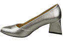 Dámské Lodičky Silver Pravá Kůže Špičatá Špička Podpatek ElitaBut 221