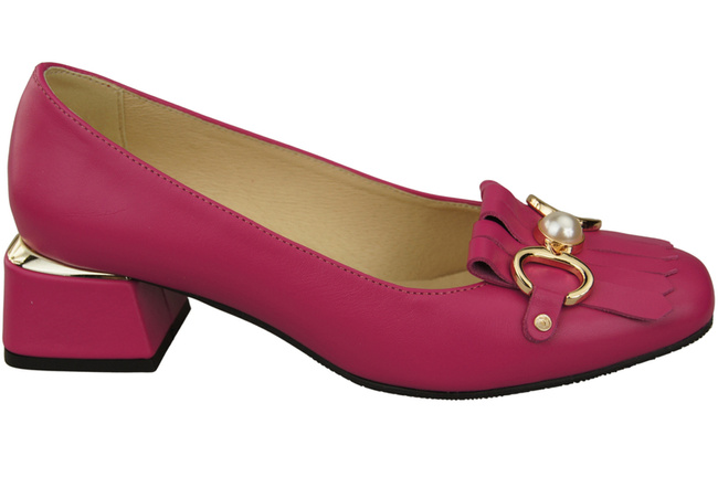 Dámská obuv Dámské lodičky se střapcem Fialové lodičky z přírodní kůže 195 ElitaBut