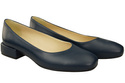 Pohodlná dámská obuv Navy Blue Flats Natural Leather 204 ElitaBut