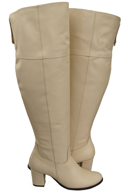 Dámské boty Beige Musketeers High over the knee natural leather 190 ElitaBut