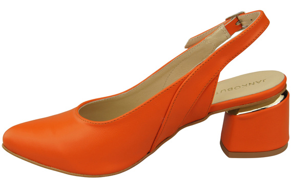Dámská obuv Sandály Oranžová přírodní kůže 196 ElitaBut