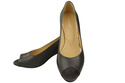 Dámská obuv PEEP TOE Graphite Lodičky z přírodní kůže s potaženým podpatkem 192 ElitaBut