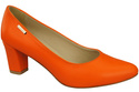 Klasické hladké dámské boty Pumpkinkin Orange in Natural Leather 213 ElitaBut