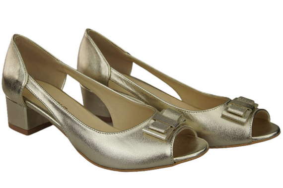 Dámská obuv Zlaté sandály Přírodní kůže 145 ElitaBut