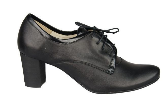 Dámská obuv Šněrovací boty z přírodní kůže Black 758 ElitaBut