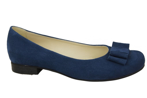 Dámské boty Baleríny navy blue semišová kůže 126 ElitaBut