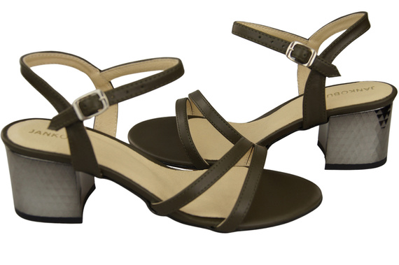 Dámská obuv Olive Natural Leather 197 Smyslně odhalující sandály na nohy ElitaBut