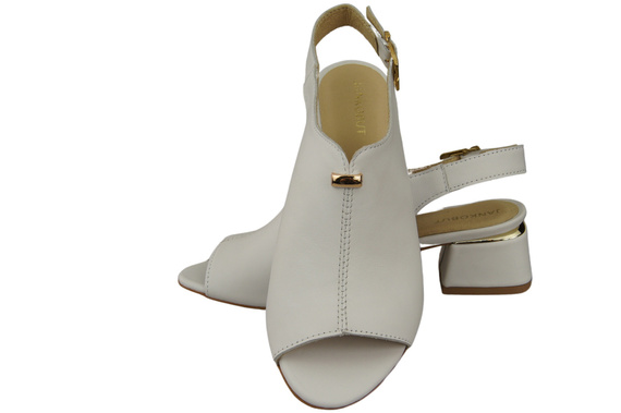 Dámská obuv Sandály White gold buckle Přírodní kůže 198 ElitaBut