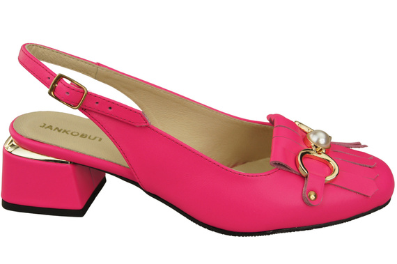 Dámská obuv Sandály Neon Pink zdobené třásněmi Přírodní kůže 208 ElitaBut