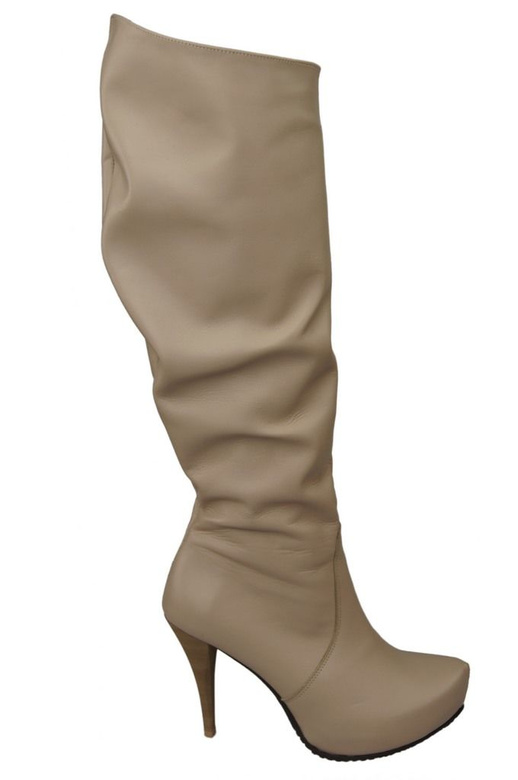 Dámské boty Cappuccino Bright Platform přírodní kůže 120 ElitaBut