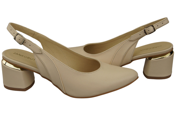 Dámská obuv Sandály béžové přírodní kůže 196 ElitaBut