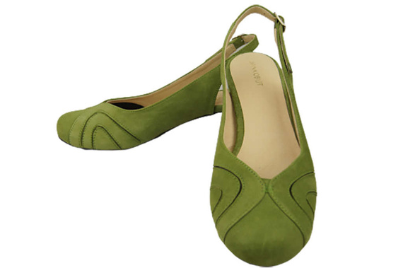 Dámská obuv Sandály přírodní kůže semišová pistácie 842 Z ElitaBut