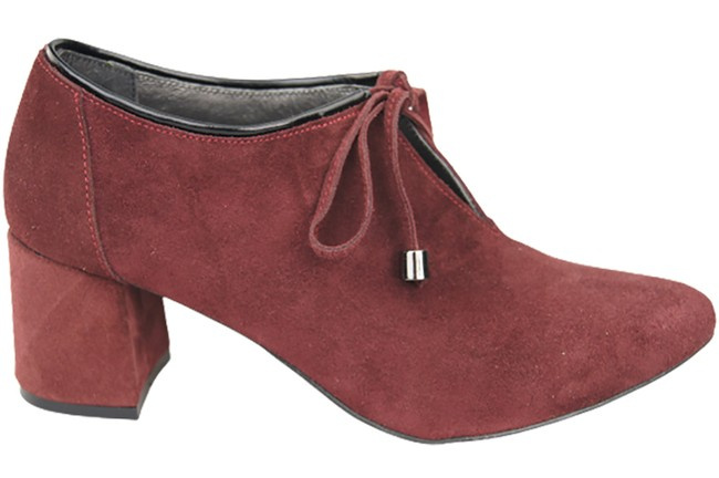 Dámské boty Boty Bordó boty Přírodní velurová kůže 183 ElitaBut
