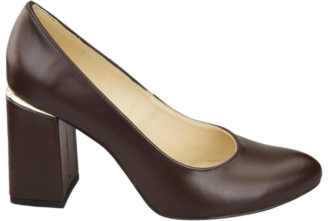 Dámská obuv Chocolate pumps Natural leather 179 ElitaBut