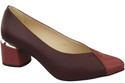 Výjimečné dámské boty Maroon Natural Leather Feel the Luxury on Your Feet 191 ElitaBut
