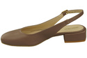 Dámská obuv Sandály Cappuccino Dark Flat Heel Natural Leather 206 ElitaBut