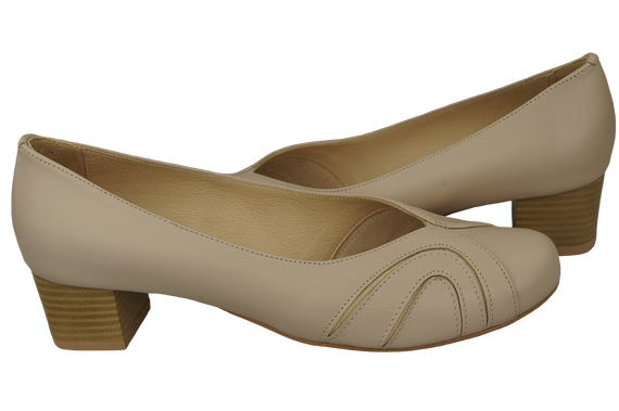 Dámská obuv Dámské kožené lodičky Cappuccino Lico 786 ElitaBut