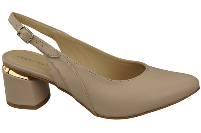 Dámské sandály Cappuccino Bright Natural Leather 196 ElitaBut