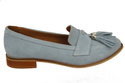 Dámská obuv Mokasyny Přírodní kůže Velour Blue 134 ElitaBut
