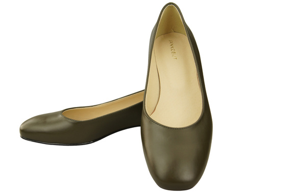 Pohodlná dámská obuv Olive Flat pumps Natural leather 204 ElitaBut