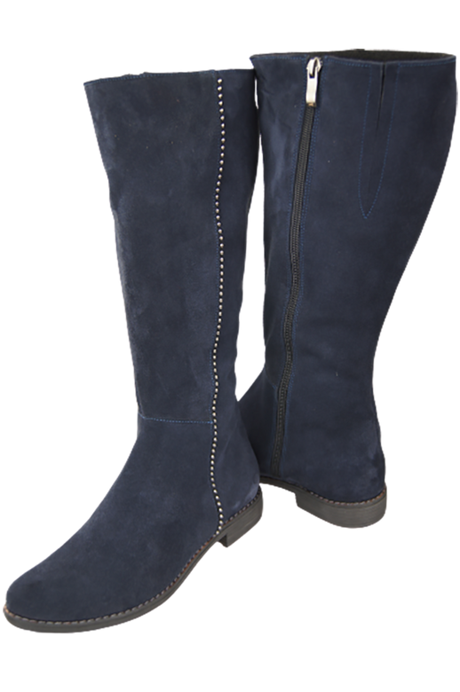 Dámské boty Navy blue leather Velour 153 ElitaBut