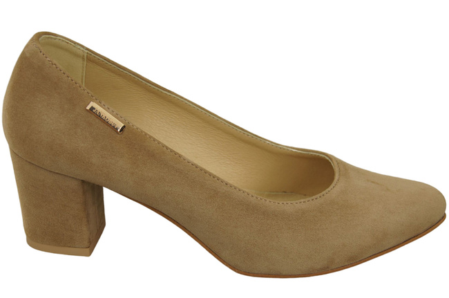 Dámská obuv Olive Natural Leather Suede pumps 106 ElitaBut
