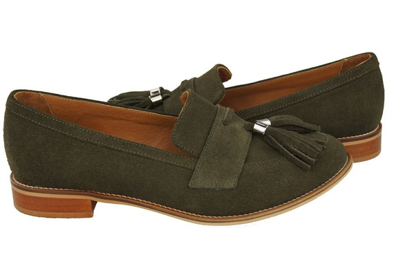 Dámská obuv Mokassins Natural Leather Velour Bottle 134 ElitaBut