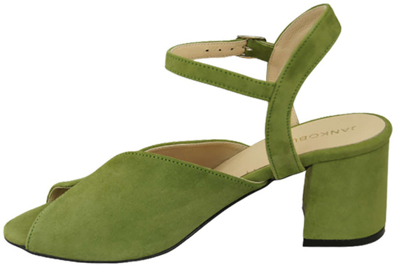 Dámská obuv Pistachio Leather Suede Sandals 185 ElitaBut