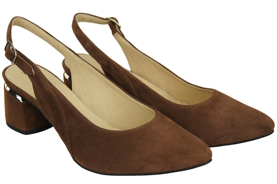 Dámské sandály z přírodní semišové kůže Hnědá elegance a pohodlí 196 Od ElitaBut