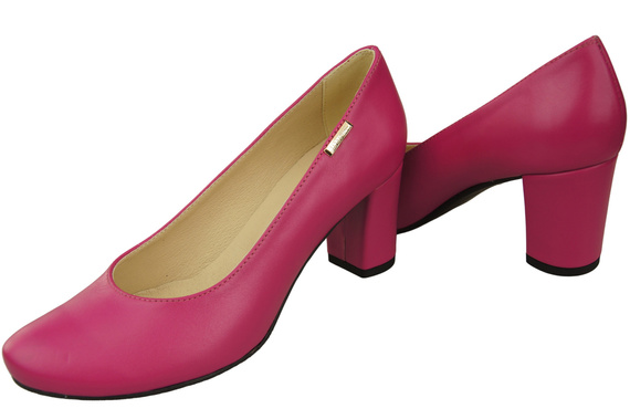 Dámské boty Classic Purple Natural Leather Almond Nose pumps 201 ElitaBut