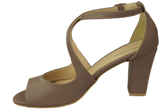 Dámská obuv Sandály Cappuccino Dark Natural Leather 186 ElitaBut