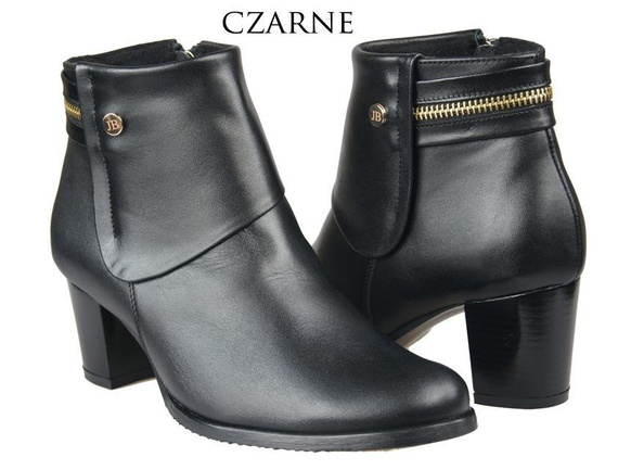 Obuv Dámské kozačky zateplené přírodní kůže Black 880 Z ElitaBut