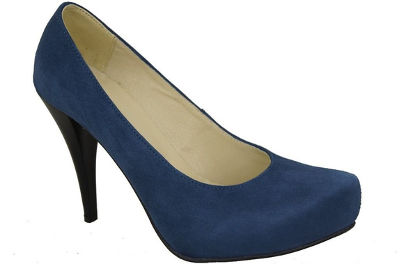 Dámská obuv Navy Blue Suede Leather 644 ElitaBut