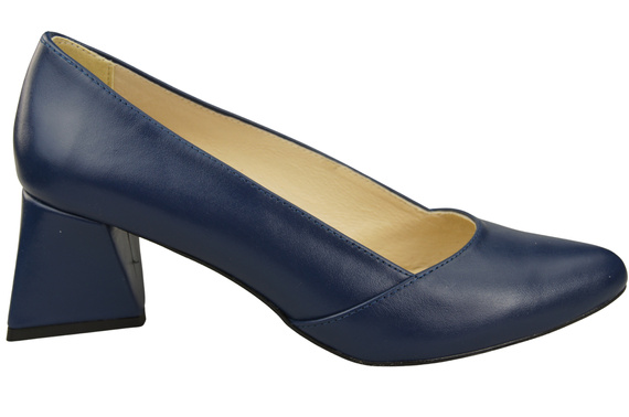Dámské Lodičky Námořnická modř Pravá Kůže Špičatá Špička Podpatek ElitaBut 221