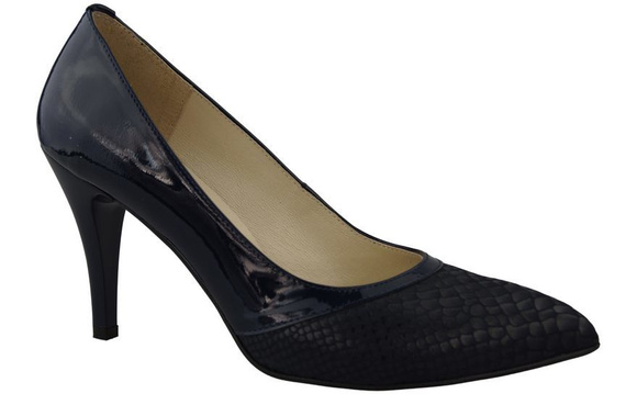 Dámská obuv Dámské lodičky s motivem šupin Přírodní kůže Námořnická modrá 951 ElitaBut