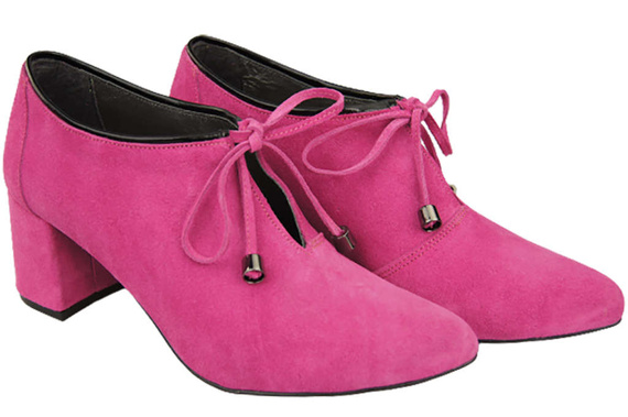 Dámské boty Boty Fuchsia Natural Velour Leather 183 ElitaBut